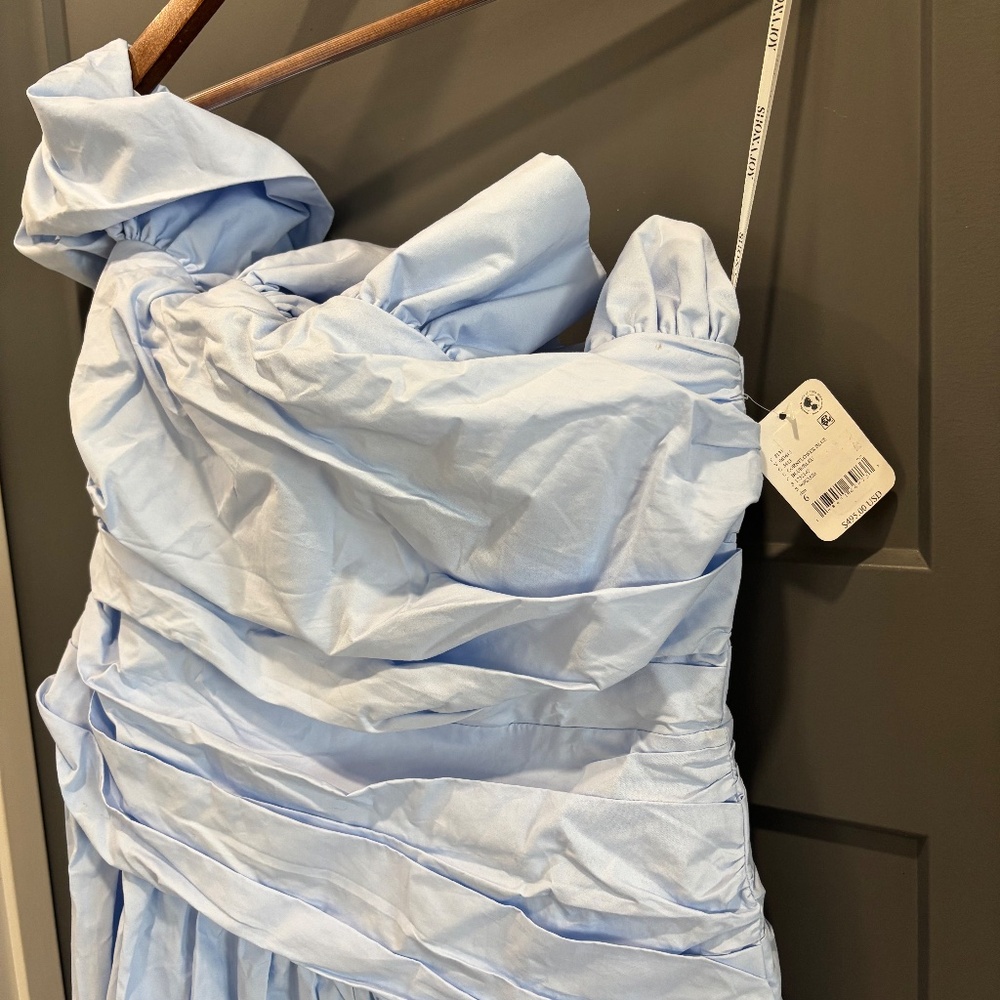 Shona Joy 'Maiori' Bubble Sleeve Maxi Dress in Cornflower Blue (NWT) - Picture 13 of 14